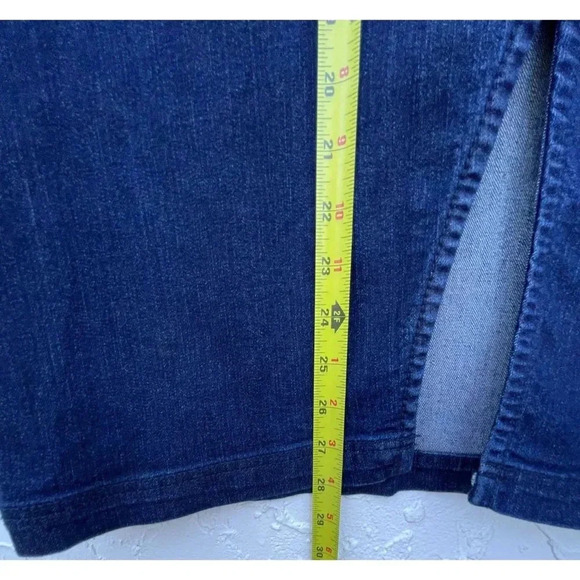 D Jeans Womens Flat Front Asymmetrical Jean Skirt Blue Sz 8 - Picture 7 of 16